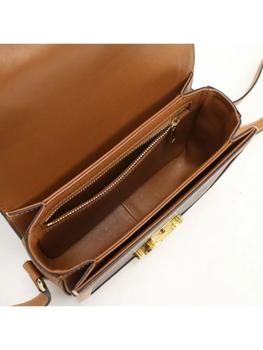 Celine Triomphe Canvas Crossbody Shoulder Bag Calf - Picture 3 of 9